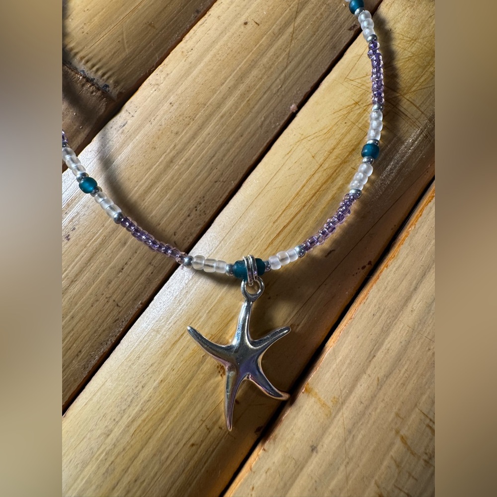 Silver Starfish Pendant Necklace